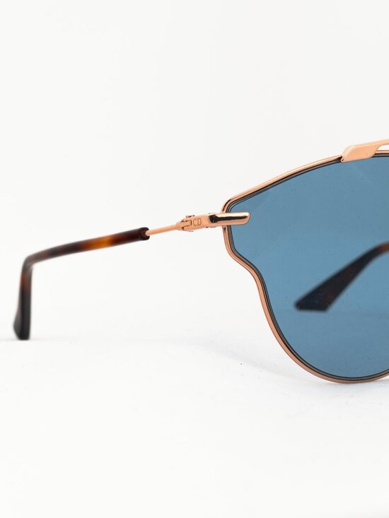 Christian Dior DiorSoRealPop Gold-Copper, Havana, & Blue Sunglasses - Picture 6 of 12